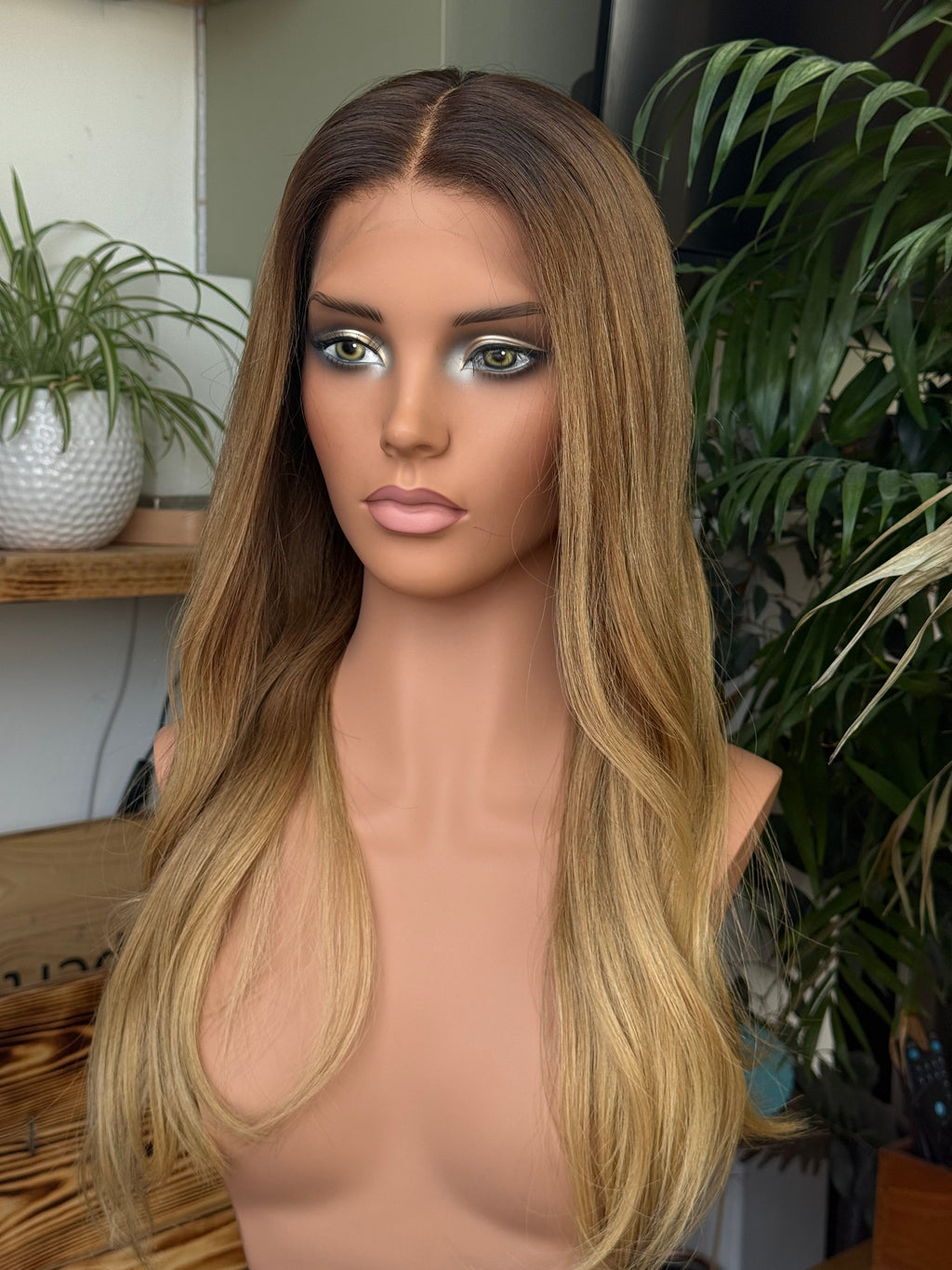 Rita Glueless Lace Top Human Hair Wig 20’’ Long (Small) - Human Hair Wig