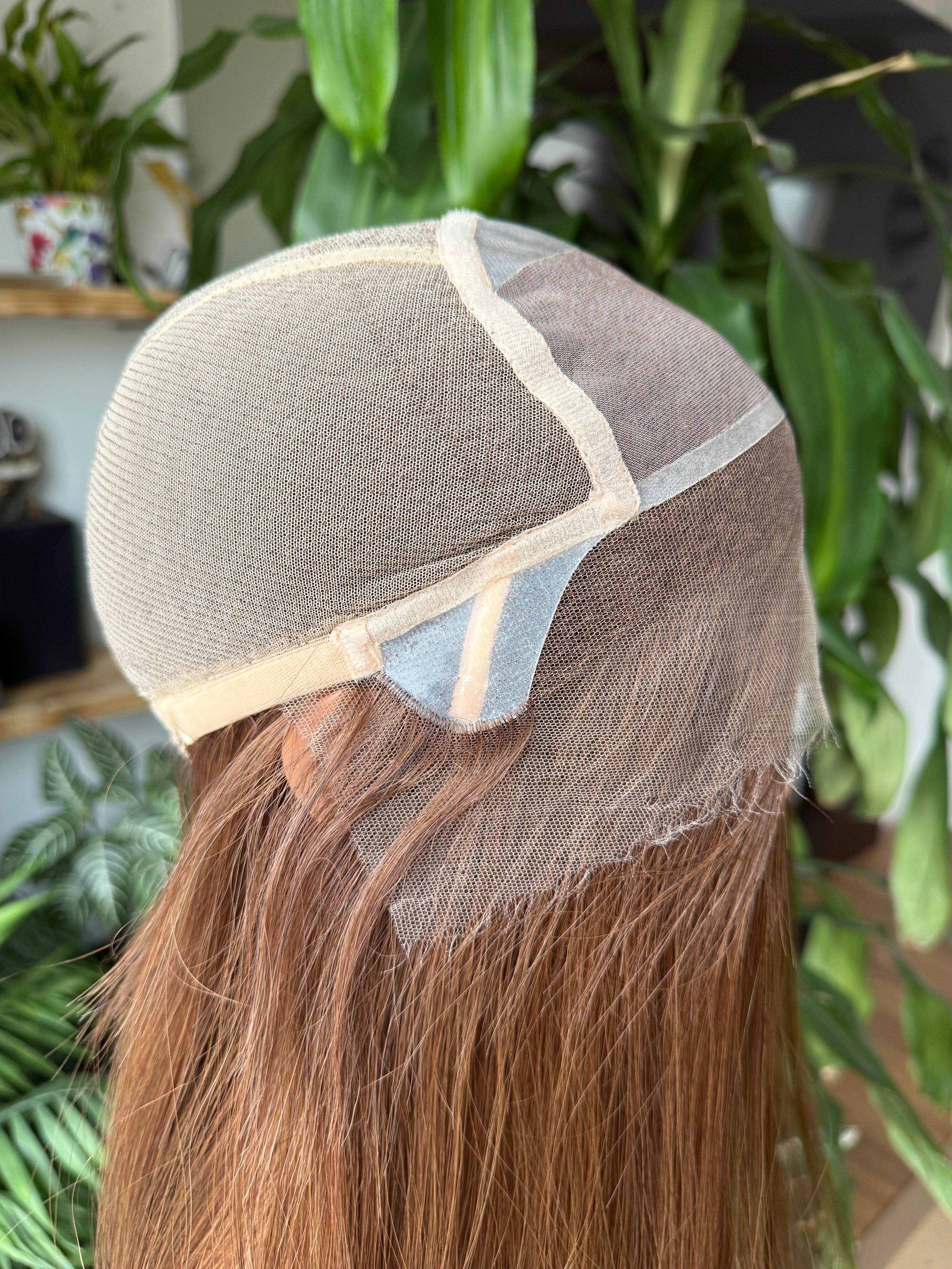 Sienna HD Lace Front 100% Hand Tied Virgin Human Hair 20’’ Long (S) - GG4 Chestnut Brown - Human Hair Wig