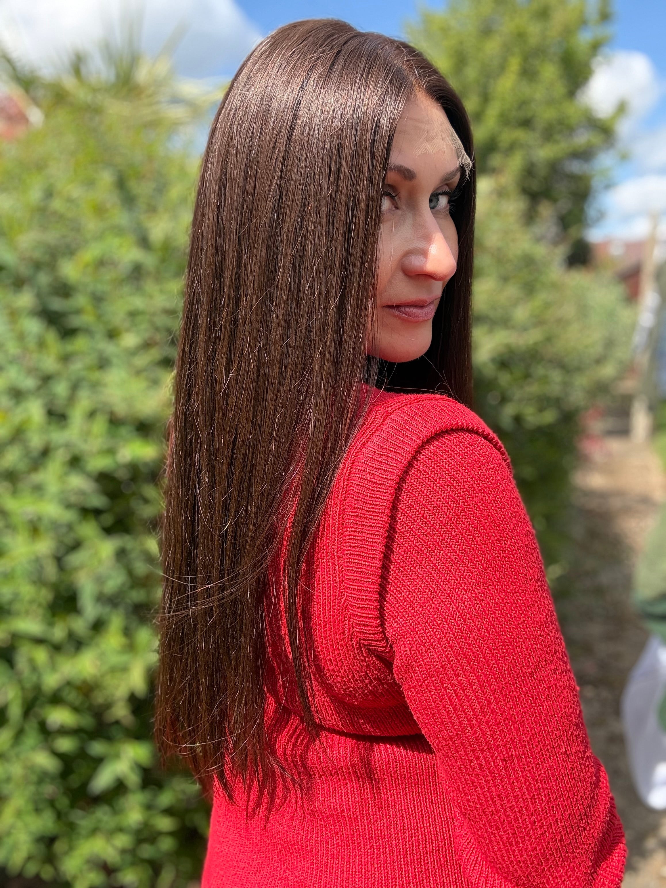 Zoe Glueless Lace Top Wig - 22’’ Long (Small) - Human Hair Wig